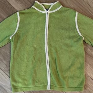 Lime green Karen Scott tennis sweater light worn like new